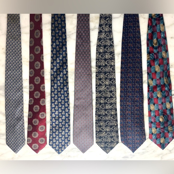 7 Vintage Silk Ties Fendi, Givenchy, Dior, Balmain, PierreCardin, Boss, Ken Cole - Picture 2 of 16